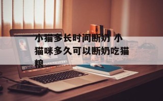 小猫多长时间断奶 小猫咪多久可以断奶吃猫粮