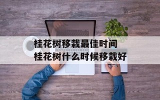 桂花树移栽最佳时间 桂花树什么时候移栽好