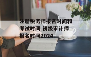 注册税务师报名时间和考试时间 初级审计师报名时间2024