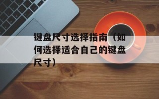 键盘尺寸选择指南（如何选择适合自己的键盘尺寸）
