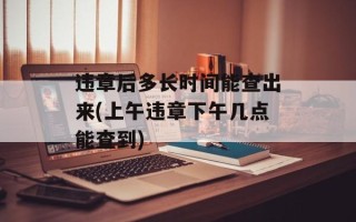 违章后多长时间能查出来(上午违章下午几点能查到)