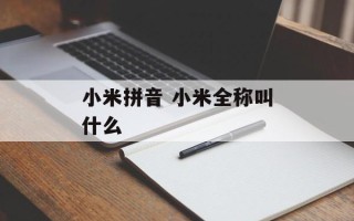 小米拼音 小米全称叫什么