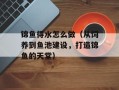 锦鱼得水怎么做（从饲养到鱼池建设，打造锦鱼的天堂）