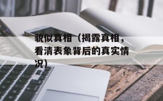 貌似真相（揭露真相，看清表象背后的真实情况）