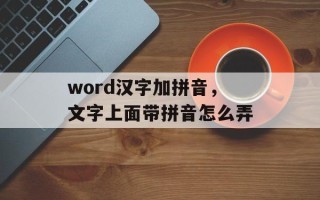 word汉字加拼音，文字上面带拼音怎么弄