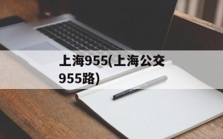 上海955(上海公交955路)