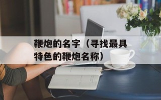 鞭炮的名字（寻找最具特色的鞭炮名称）