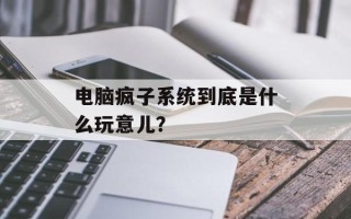 电脑疯子系统到底是什么玩意儿？