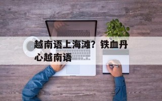 越南语上海滩？铁血丹心越南语