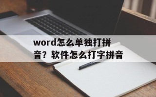word怎么单独打拼音？软件怎么打字拼音
