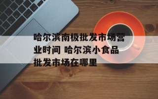 哈尔滨南极批发市场营业时间 哈尔滨小食品批发市场在哪里