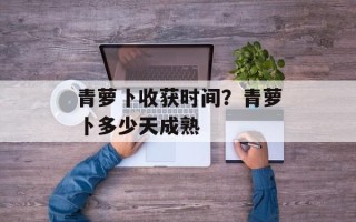 青萝卜收获时间？青萝卜多少天成熟