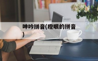 呻吟拼音(瞪眼的拼音)