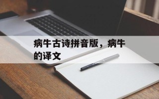 病牛古诗拼音版，病牛的译文
