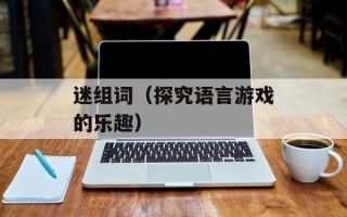 迷组词（探究语言游戏的乐趣）