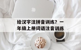 给汉字注拼音训练？一年级上册词语注音训练