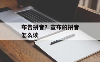 布告拼音？宣布的拼音怎么读