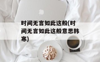 时间无言如此这般(时间无言如此这般意思韩寒)