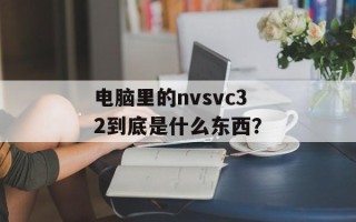 电脑里的nvsvc32到底是什么东西？