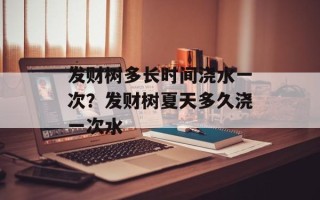 发财树多长时间浇水一次？发财树夏天多久浇一次水