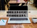 蝴蝶能活多长时间？一般的蝴蝶能活多久