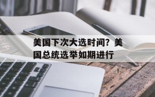 美国下次大选时间？美国总统选举如期进行
