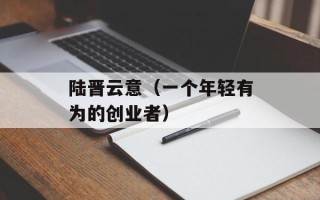 陆晋云意（一个年轻有为的创业者）