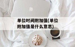 单位时间附加值(单位附加值是什么意思)