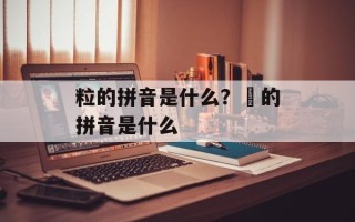 粒的拼音是什么？孄的拼音是什么