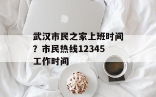 武汉市民之家上班时间？市民热线12345工作时间