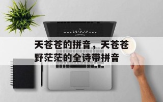 天苍苍的拼音，天苍苍野茫茫的全诗带拼音