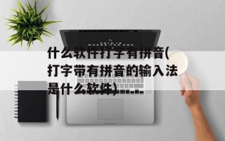 什么软件打字有拼音(打字带有拼音的输入法是什么软件)